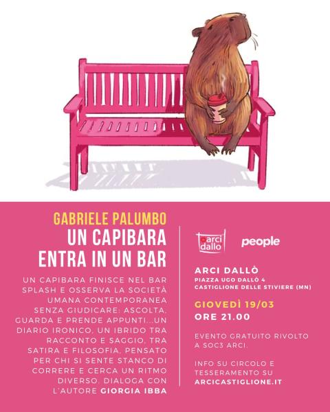 🦫📚 UN CAPIBARA ENTRA IN UN BAR  Presentazione del libro di Gabriele Palumbo