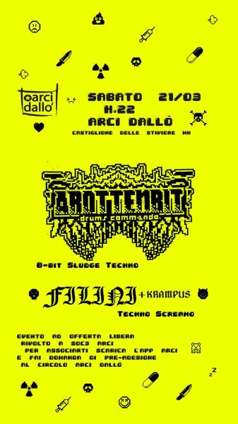 👾AROTTENBIT DRUMS COMMANDO👾 + 👹FILINI + KRAMPUS👹 @Arci Dallò