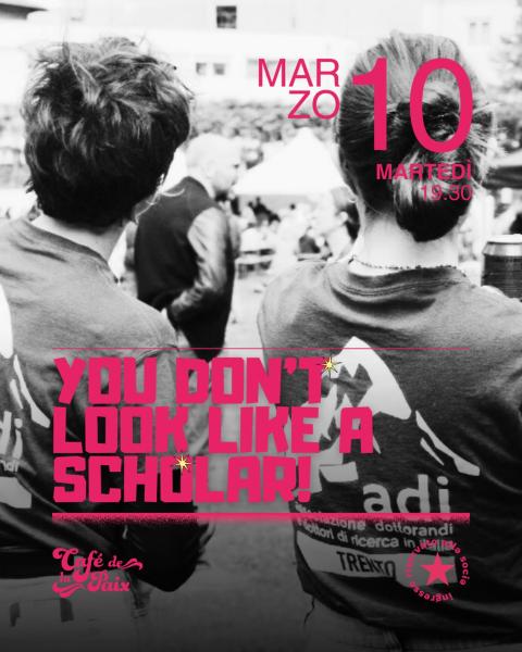 YOU DON’T LOOK LIKE A SCHOLAR!