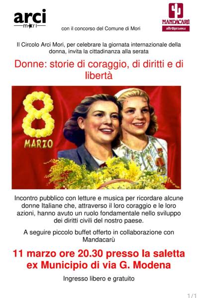 Donne: storie di coraggio , di diritti e di libertà