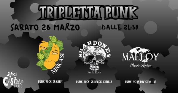 TRIPLETTA PUNK // NINKASI+SHARDONES+MALLOY
