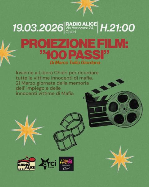 Proiezione film "100 Passi"