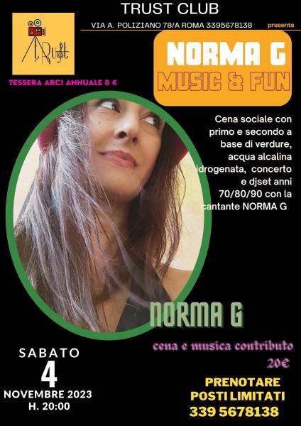 Music and Fun cena e concerto con Norma G
