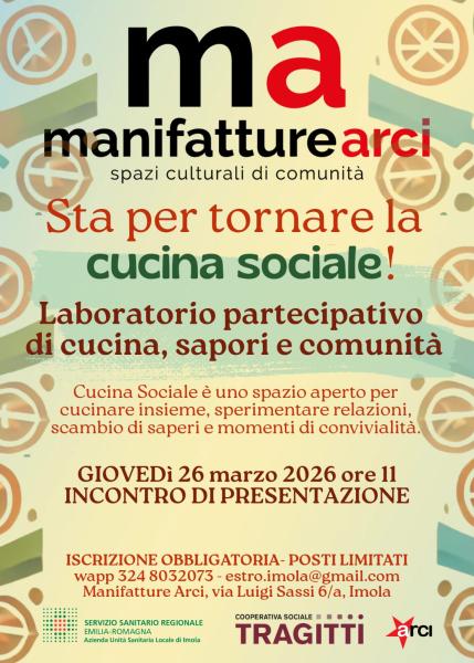 CUCINA SOCIALE, Laboratorio partecipativo di cucina, sapori e comunità