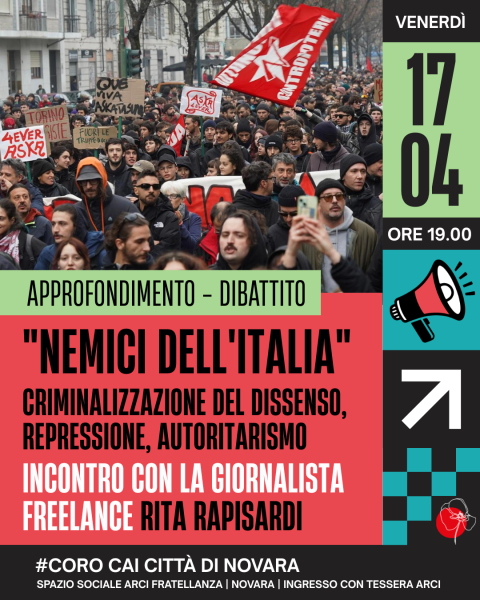 "Nemici dell'Italia", criminalizzazione del dissenso, repressione, autoritarismo | Incontro con Rita Rapisardi