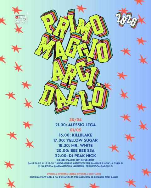 🎉 FESTA DEL PRIMO MAGGIO ALL’ARCI DALLÒ 2026 🎉