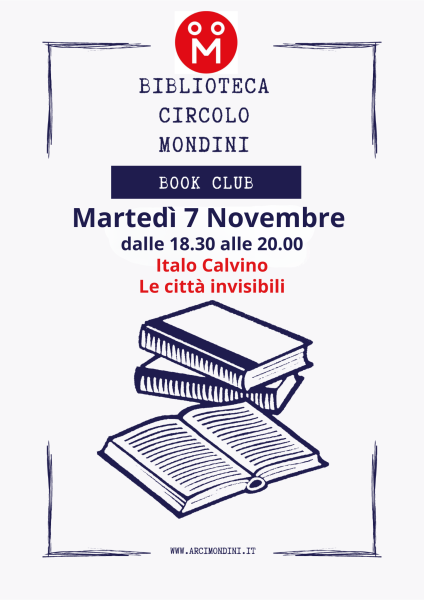 BOOKCLUB Un gruppo di lettura rivolto a tutti coloro che amano la lettura e non!