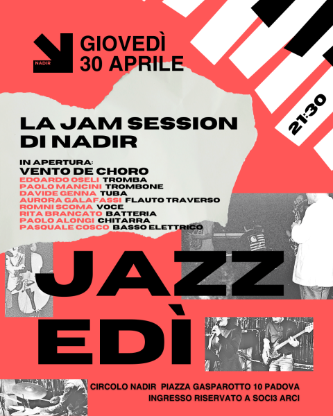 JAZZEDÌ - La jam session di Nadir