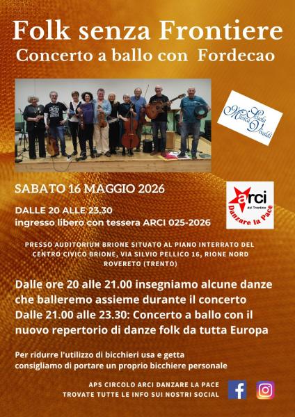 Folk senza Frontiere. Concerto a ballo con Fordecao