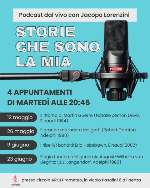 Storie che sono la mia. Podcast dal vivo con Jacopo Lorenzini