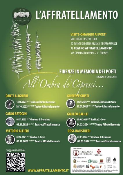 All’Ombra de’ Cipressi… FIRENZE IN MEMORIA DEI POETI 2023/2024 • EDIZIONE II