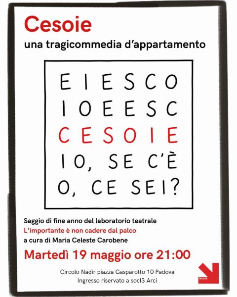 CESOIE  una tragicommedia d'appartamento