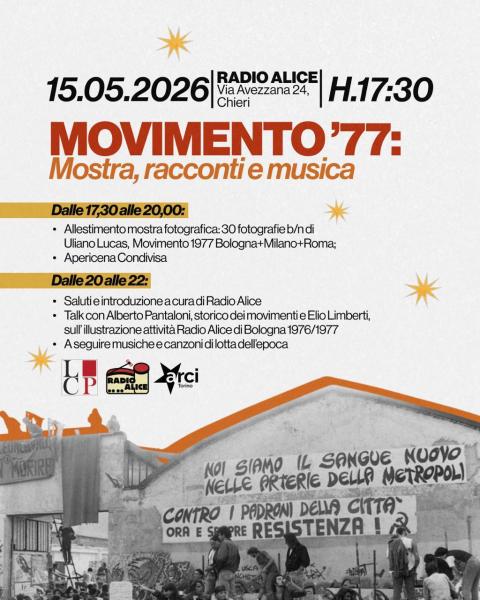 Il movimento del 77' - Mostra fotografica e talk