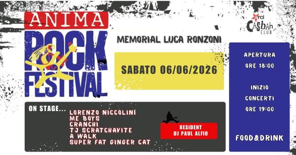 ANIMA ROCK FESTIVAL // Memorial Luca Ronzoni