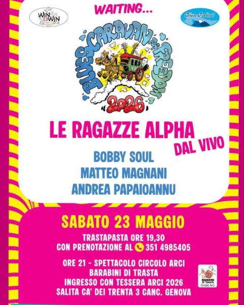 LIVE MUSIC BLUESCARAVAN FOR FREEDOM con "Le Ragazze ALPHA"