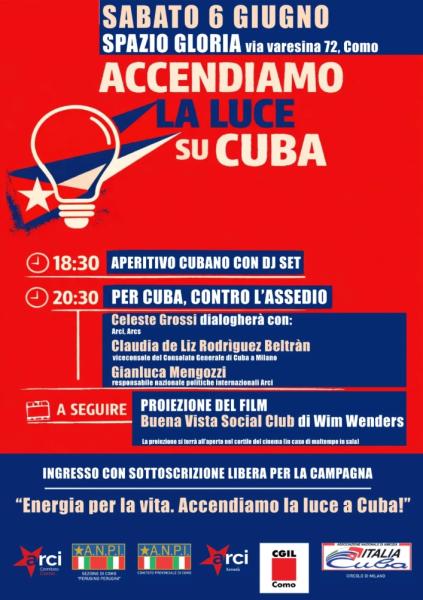 6 giugno/ Accendiamo la luce su Cuba