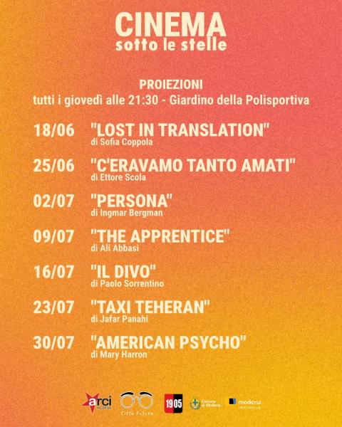 Cinema Sotto le Stelle - "The apprentice"