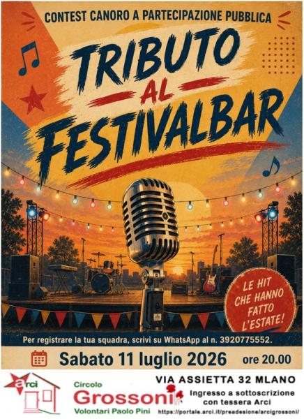 TRIBUTO AL FESTIVALBAR  contest canoro a partecipazione pubblica