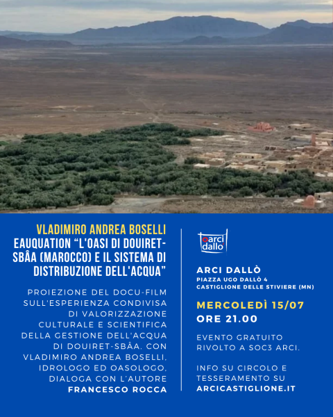 “L’Oasi di Douiret-Sbâa (Marocco) e il sistema di distribuzione dell’acqua”