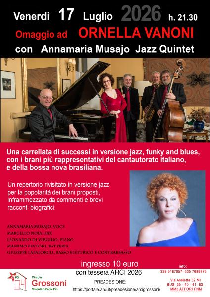 OMAGGIO A ORNELLA VANONI con Annamaria Musajo Jazz Quintet