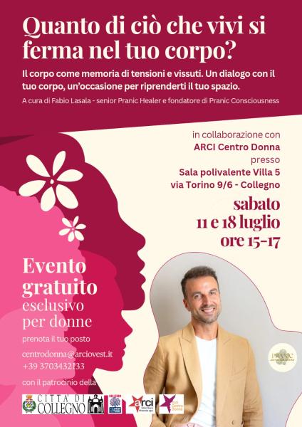 Quanto di ciò che vivi si ferma nel tuo corpo? Incontri gratuiti promossi da Arci Centro Donna