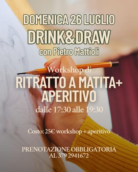 Drink & Draw - ritratto a matita