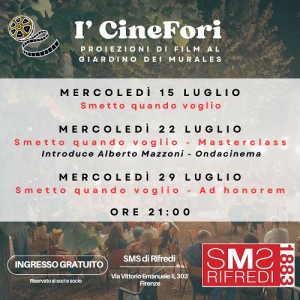 i' CineFori, proiezione di film al Giardino dei Murales della SMS Rifredi