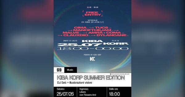 Kiba Korp Summer Edition – DJ Set + Illustrazioni visive