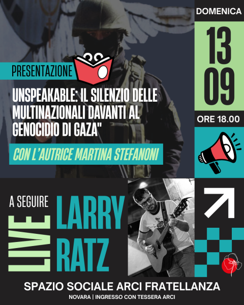 Presentazione di Unspeakable con Martina Stefanoni + Larry Ratz live