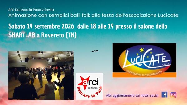 Animazione con semplici balli folk alla festa dell’associazione Lucicate