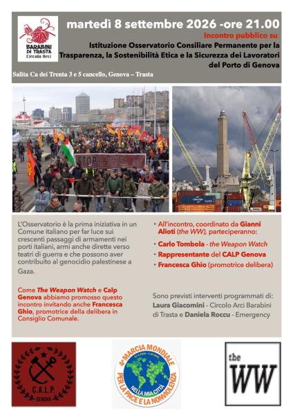 Incontro pubblico "Istituzione Osservatorio Consiliare Permanente del porto di Genova"