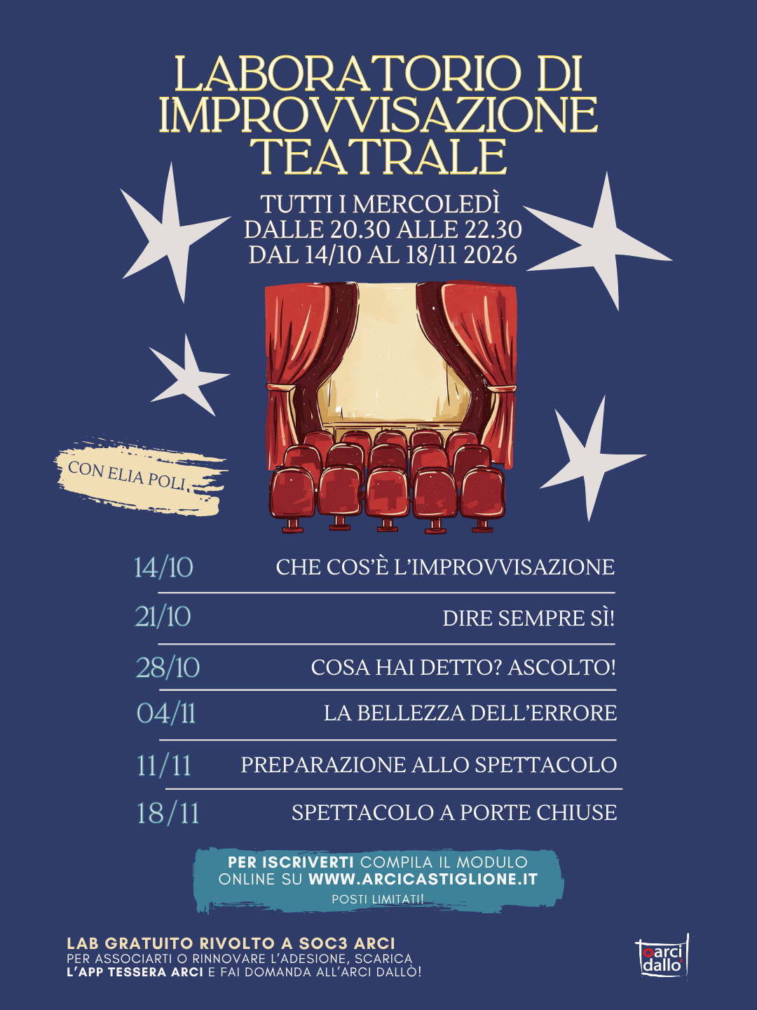 Laboratorio d'improvvisazione teatrale, con Elia Poli