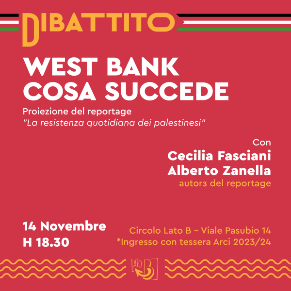 COSA SUCCEDE IN WEST BANK?