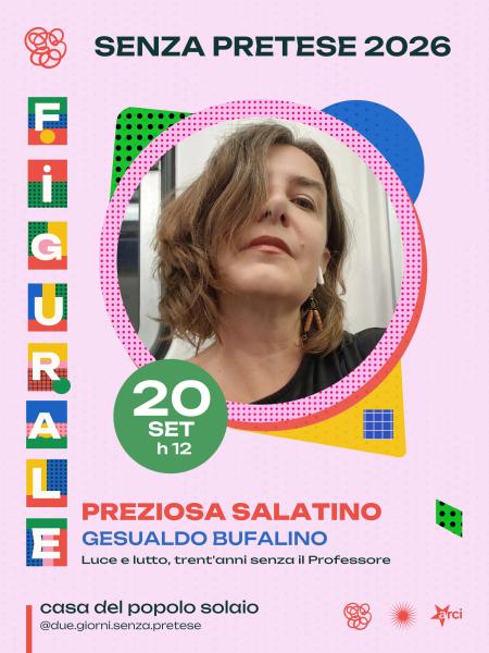 Preziosa Salatino (GESUALDO BUFALINO – Luce e lutto, trent'anni senza il Professore)