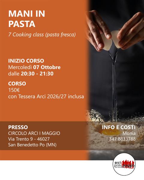 CORSO: "Mani in pasta" - pasta fresca