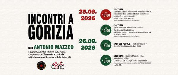 INCONTRI A GORIZIA, con Antonio Mazzeo