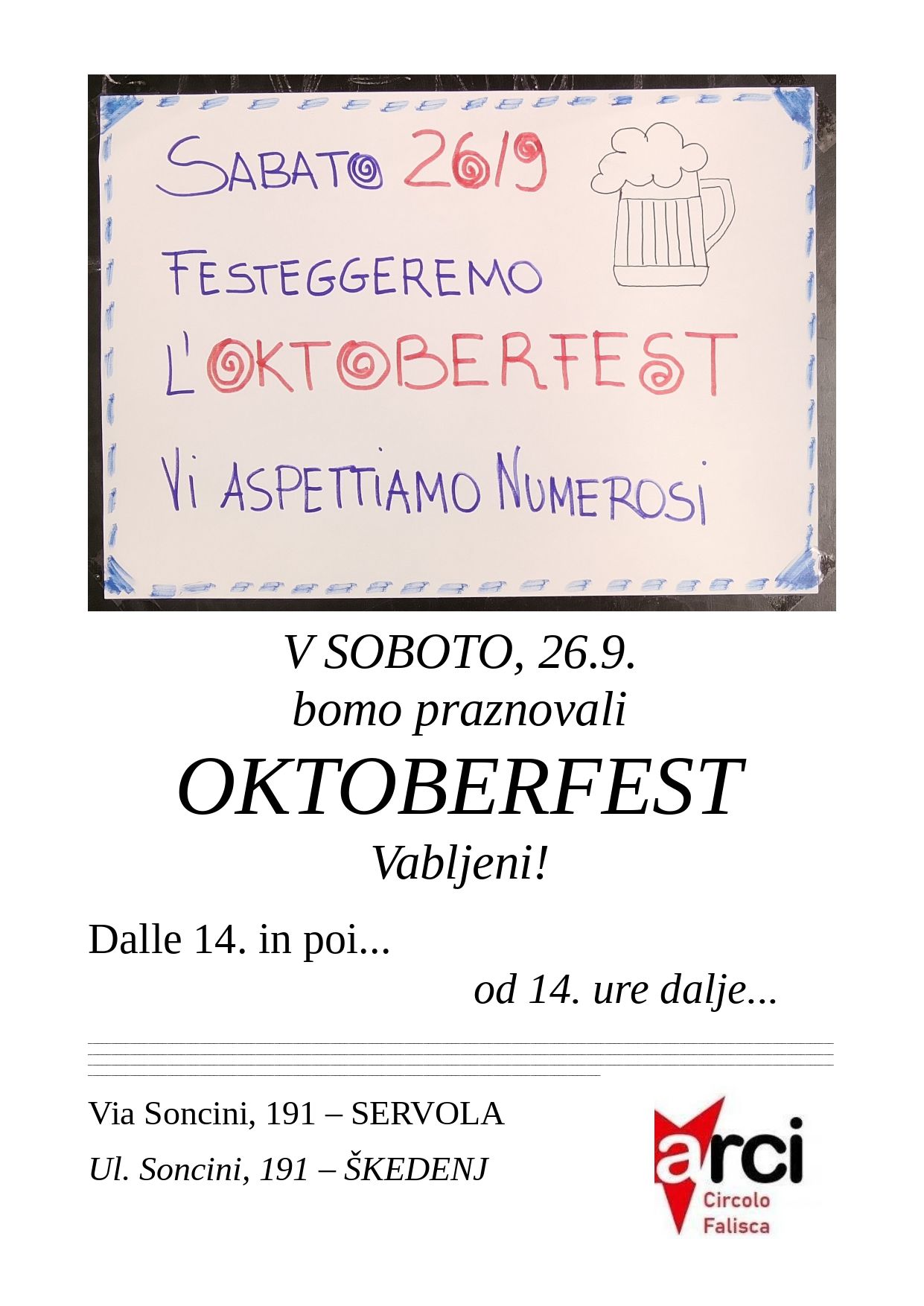 OKTOBERFEST a Servola