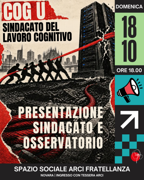 INCONTRO CON COG U Presentazione del Sindacato del lavoro cognitivo e dell’Osservatorio