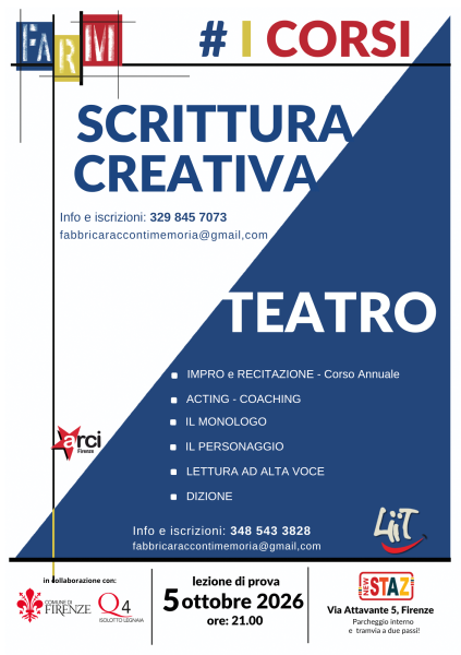 Lezione di prova Corsi Teatro&Impro e Scrittura Creativa