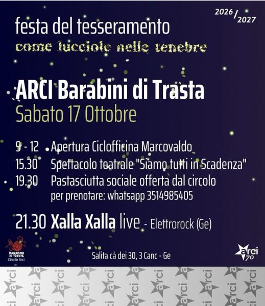 Festa del Tesseramento. Come lucciole nelle tenebre