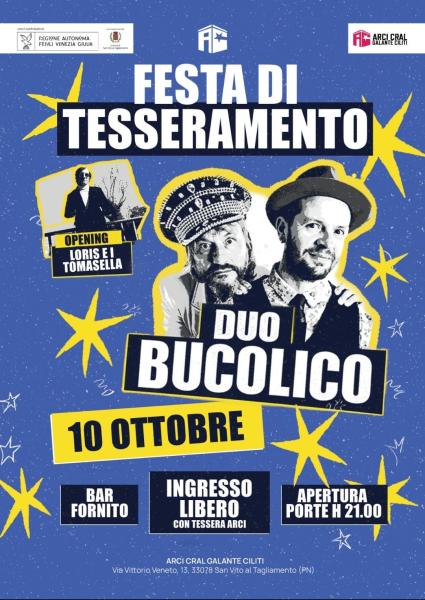 Festa di tesseramento con il Duo Bucolico