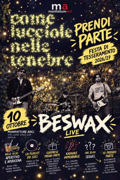 PRENDI PARTE ✨  Festa di tesseramento Manifatture Arci 2026/27