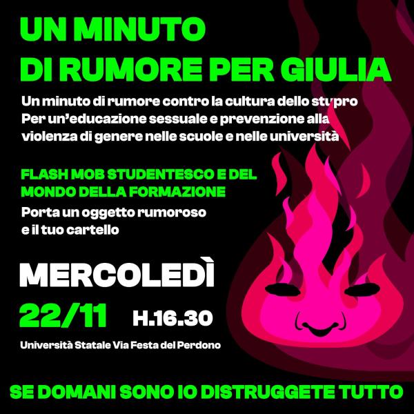 UN MINUTO DI RUMORE PER GIULIA.
