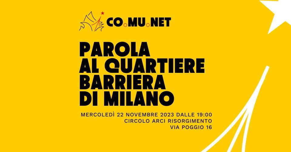 Parola al quartiere Bariera di Milano