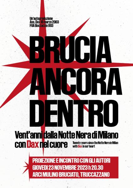 Conversas - proiezione Brucia ancora dentro
