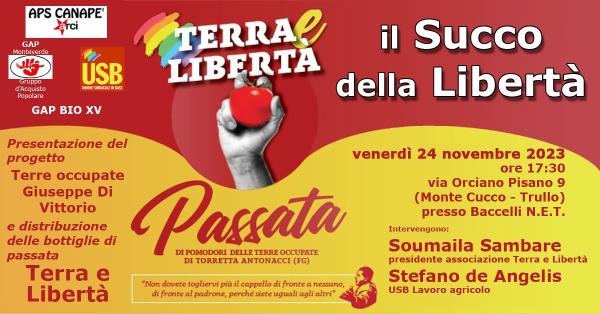 Il Succo della Libertà - Presentazione del progetto “Terre occupate Giuseppe Di Vittorio” a Torretta Antonacci (FG)