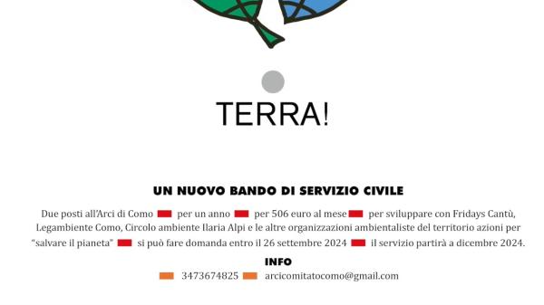 L’Arci di Como cerca 2 ragazz3 per salvare la Terra