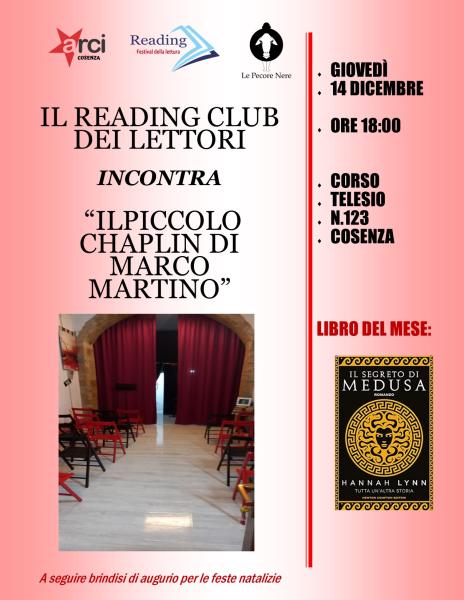 IL READING CLUB DEI LETTORI INCONTRA  “ILPICCOLO CHAPLIN" di  Marco Martino