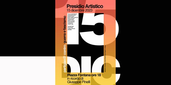 Presidio artistico "17 fili rossi + 1" per Pinelli