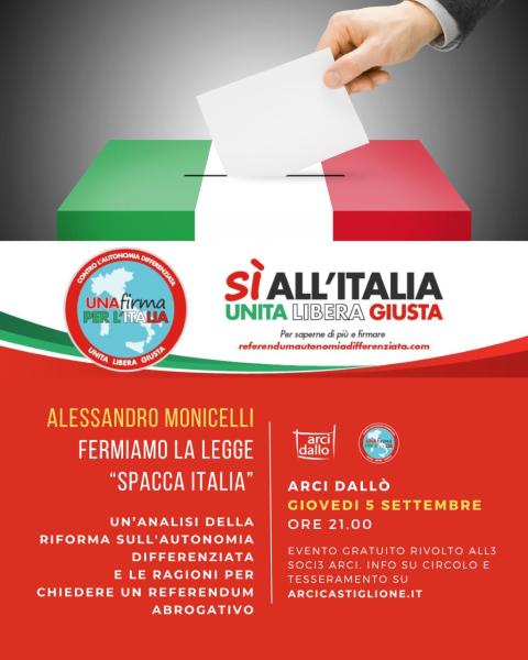 FERMIAMO LA LEGGE CHE SPACCA L'ITALIA - Alessandro Monicelli